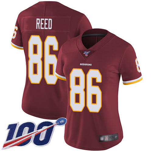 Washington Redskins Limited Burgundy Red Women Jordan Reed Home Jersey NFL Football #86 100th